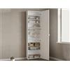 Dmora - Armadio multiuso 1 anta Thulamela, Mobile multifunzionale, Mobiletto scarpiera, Guardaroba porta scarpe, Made in Italy, 60x19h200 cm, Bianco lucido