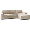 Dmora Talamo Italia - Divano letto con penisola Adela, Sofà apertura girevole, Penisola contenitore Destra, Braccioli standard, 100% Made in Italy, Cm 280x95h90, Beige