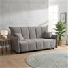 Talamo Italia Divano Letto 3 posti Allyson, Sofà con Apertura a Carrello in Tessuto Imbottito, Braccioli Standard, 100% Made in Italy, Cm 190x90h85, Grigio