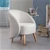 Dmora Talamo Italia - Poltrona Annarella, Poltrona di design da salotto, 100% Made in Italy, Poltroncina relax in tessuto imbottito, Cm 70x60h80, Grigio