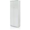 Dmora - Armadio multifunzione a due ante, colore bianco, cm 62 x 34 x 183