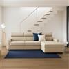 Dmora Talamo Italia - Divano fisso con penisola Marica, Sofà ad angolo con chaise longue destra in tessuto, Braccioli standard, 100% Made in Italy, Cm 280x95h85, Beige