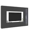 Dmora Parete Attrezzata Donatello 30x260x180h cm Nero Antracite 11 Ripiani 14 Vani, 4 Ante Made in Italy