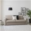 Dmora Talamo Italia - Divano fisso 2 posti Rosanna, Sofà Soggiorno in tessuto imbottito, Braccioli standard, 100% Made in Italy, Cm 200x95h90, Tortora