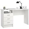 Dmora - Scrivania Priscille, Scrittoio multiuso, Tavolo per ufficio porta PC, Piano di lavoro, 120x48 h72 cm, Bianco