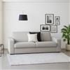 Dmora Divano Fisso 2 posti Rosanna, Sofà Soggiorno in Tessuto Imbottito, Braccioli Standard, 100% Made in Italy, Cm 200x95h90, Grigio