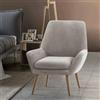 Dmora Talamo Italia - Poltrona Annarita, Poltrona di design da salotto, 100% Made in Italy, Poltroncina relax in tessuto imbottito, Cm 80x70h95, Grigio