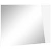 Dmora - Specchio Alessio, Specchio da bagno, 100% Made in Italy, cm 80x2h60, Bianco lucido