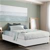 Dmora Letto alla Francese Azzurra, Letto Contenitore in Tessuto, Apertura Frontale, Adatto per Materasso Cm 140x190, 100% Made in Italy, Bianco