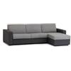 Dmora Divano Letto con penisola Alisea, Sofà con penisola Contenitore Reversibile, Braccioli Slim, 100% Made in Italy, Cm 260x95h90, Grigio e Antracite