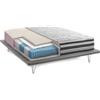 Talamo Italia - Materasso piazza e mezza Elettra, sfoderabile in Memory Foam e Micromolle insacchettate, 100% Made in Italy, Anti acaro e Anallergico, Cm 120x190h32