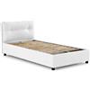 Talamo Italia Letto Giulia Singolo con Contenitore, Apertura Frontale, cm 205 x 95 h95, Bianco