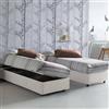 Talamo Italia - Letto singolo Diletta, Letto contenitore con rivestimento in ecopelle, 100% Made in Italy, Apertura laterale, adatto per materasso Cm 80x190, Bianco
