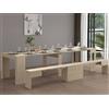 Dmora - Panca Ubertino, Seduta per Tavolo da Pranzo, Panca Singola allungabile, 290x25h45 cm, Olmo