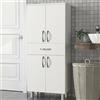 Dmora Armadio Multiuso Grande Seturnes, Mobile Multifunzionale, Mobiletto scarpiera, Guardaroba Porta Scarpe, 59x32 h140 cm, Bianco