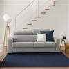 Dmora Talamo Italia - Divano letto 2 posti Aida, Sofà Soggiorno con apertura girevole, Poggiatesta regolabili e Braccioli slim, 100% Made in Italy, Cm 180x95h85, Grigio
