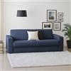 Dmora Talamo Italia - Divano fisso 2 posti Rosanna, Sofà Soggiorno in tessuto imbottito, Braccioli standard, 100% Made in Italy, Cm 200x95h90, Blu