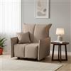 Talamo Italia Letto Almerinda, Divano Singolo, 100% Made in Italy, Poltrona Soggiorno con Apertura a Carrello, in Tessuto imbottito, con Braccioli Standard, Cm 110x90h85, Tortora