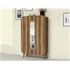 Dmora - Credenza Betria, Buffet da soggiorno, Madia da salotto, Dispensa da cucina, 93x32h144 cm, Noce e Bianco