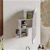 Dmora - Specchio Azmidi, Specchiera, Articolo d'arredo a Muro, Decorazione con Specchio, 60x13 h75 cm, Grigio