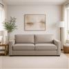Dmora Talamo Italia - Divano fisso 2 posti Manuela, Sofà Soggiorno in tessuto, Braccioli standard, 100% Made in Italy, Cm 200x95h90, Tortora