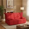 Dmora Talamo Italia - Divano letto 2 posti Alisee, Sofà Soggiorno con apertura a carrello in tessuto imbottito, Cuscini inclusi, 100% Made in Italy, Cm 125x90h85, Rosso