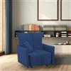 Dmora Talamo Italia Letto Almerinda, Divano Singolo, 100% Made in Italy, Poltrona Soggiorno con Apertura a Carrello, in Tessuto imbottito, con Braccioli Standard, Cm 110x90h85, Blu