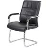 Dmora - Sedia da ufficio Toowoomba, Seduta sala da attesa con braccioli per ufficio, Seduta ergonomica da attesa, Cm 66x59h98, Nero