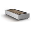 Dmora Talamo Italia - Letto singolo Ilaria, Letto contenitore con rivestimento in tessuto, 100% Made in Italy, Apertura frontale, adatto per materasso Cm 90x190, Bianco