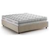 Dmora Talamo Italia - Letto alla francese Adele, Letto contenitore in tessuto, Apertura frontale, Materasso Cm 140x190 incluso, 100% Made in Italy, Grigio