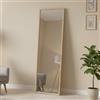 Dmora - Specchio Alp, Specchiera, Articolo d'arredo a muro, Decorazione con specchio, 50x2h160 cm, Rovere