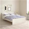 Dmora - Letto Piazza e Mezza Geraldine, Sommier per Camera da Letto, Giroletto per Stanza, Struttura Porta Materasso, 197x146 h80 cm, Bianco