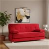 Dmora Divano Letto 3 Posti Carlos 87x190 cm Nero Contenitore Reclinabile, di Apertura Click-clack