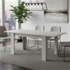 DMORA Tavolo allungabile Moderno, Colore Bianco, cm 160 x 79.5 x 88, Fino a 220 cm con allunga, UNICA
