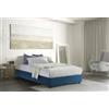 Dmora Talamo Italia - Letto piazza e mezza Chiara, Letto contenitore con rivestimento in tessuto, 100% Made in Italy, Apertura frontale, con materasso Cm 120x190 incluso, Bianco
