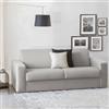 Dmora Divano Letto 3 posti Alicia, Sofà Soggiorno con Apertura Girevole in Tessuto Imbottito, Braccioli Slim, 100% Made in Italy, Cm 200x95h90, Grigio