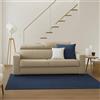 Dmora Talamo Italia - Divano fisso 2 posti Micaela, Sofà in tessuto imbottito, Poggiatesta regolabili e Braccioli slim, 100% Made in Italy, Cm 180x95h85, Beige