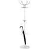 HAKU Appendiabiti cromo, bianco, Marmo, legno massiccio, metallo - Dim. A 176 cm x Ø 38 cm, Stile Moderno