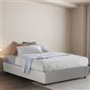 Talamo Italia - Letto piazza e mezza Bianca, Letto contenitore con rivestimento in ecopelle, 100% Made in Italy, Apertura laterale, adatto per materasso Cm 120x190, Bianco