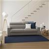Dmora Divano Fisso 3 posti Susanna, Sofà in Tessuto Imbottito, Poggiatesta Regolabili e Braccioli Slim, 100% Made in Italy, Cm 220x95h85, Tortora