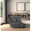 Dmora Talamo Italia Letto Alma, Divano Singolo, 100% Made in Italy, Poltrona Soggiorno con Apertura a Carrello, in Tessuto imbottito, con Cuscini Inclusi, Cm 85x90h85, Colore Grigio