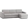 Dmora Divano Letto con penisola Alicya, Sofà con penisola Contenitore Reversibile, Braccioli Standard, 100% Made in Italy, Cm 280x95h90, Grigio
