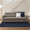 Dmora Talamo Italia - Divano letto 3 posti Aisha, Sofà Soggiorno apertura girevole, Poggiatesta regolabili e Braccioli slim, 100% Made in Italy, Cm 200x95h85, Tortora