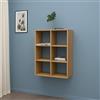 Dmora - Libreria Rodrigo, Mobile con ripiani, Biblioteca da ufficio, 100% Made in Italy, Rovere, cm 60x25h90