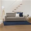 Dmora Talamo Italia - Divano fisso 3 posti Julia, Sofà in tessuto imbottito, Poggiatesta regolabili e Braccioli standard, 100% Made in Italy, Cm 220x95h85, Tortora