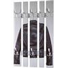 HAKU Appendiabiti da parete aspetto acciaio inox, motivo, Alluminio, MDF - Dim. L 65 cm x A 100 cm x P 9 cm, Stile Moderno
