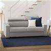 Dmora Divano Letto 2 posti Afra, Sofà Soggiorno Apertura Girevole, Poggiatesta Regolabili e Braccioli Standard, 100% Made in Italy, Cm 180x95h85, Grigio