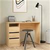 Dmora - Scrivania Minette, Scrittoio Multiuso, Tavolo per Ufficio Porta PC, Piano di Lavoro, 110x49 h76 cm, Rovere