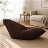 Talamo Italia - Pouf Abdog, Poltrona multiuso, Poltroncina sacco, Pouf poggiapiedi, Made in Italy, 160x50 h70 cm, Marrone