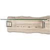 HAKU Appendiabiti da Parete Aspetto Acciaio Inox, Rovere Chiaro, MDF, Metallo - Dim. L 75 cm x A 29 cm x P 22 cm, Stile Moderno